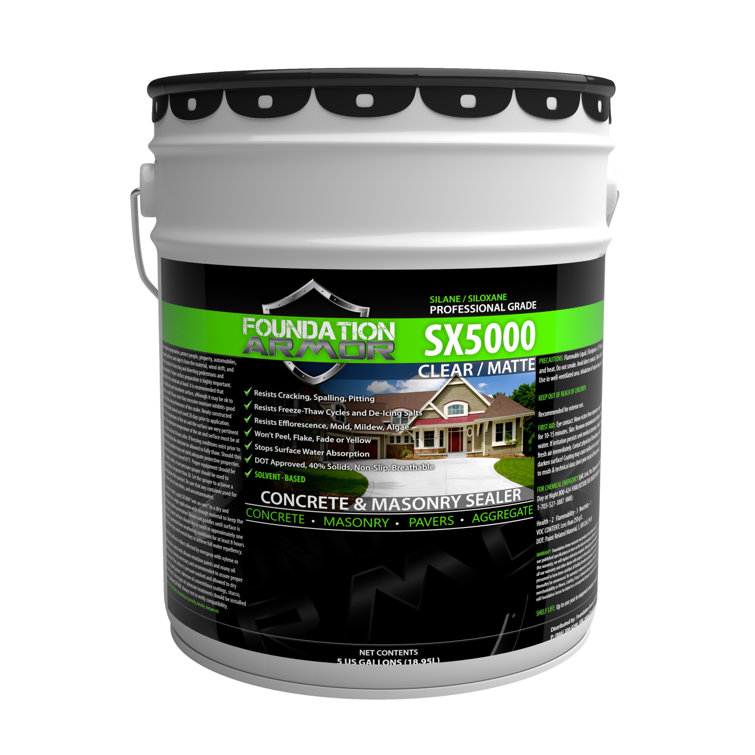 Foundation Armor 5 GAL Armor SX5000 DOTApproved Solvent Based SilaneSiloxane Water Repellent